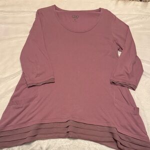 LOGO by Lori Goldstein Mauve Tunic Top